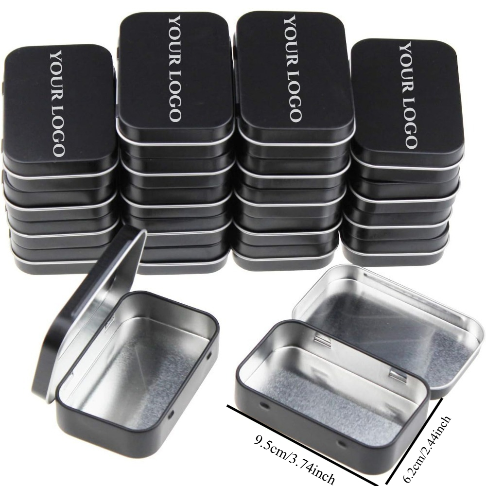 Personalized Custom Engraved Rectangular Metal Hinged Can, Gift for Him